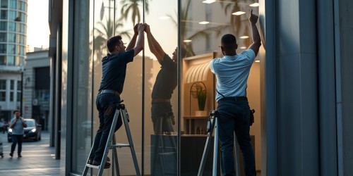 Adesivação de vitrines comerciais: passo a passo