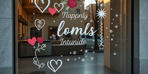 Ideias de adesivos para vitrine em datas comemorativas
