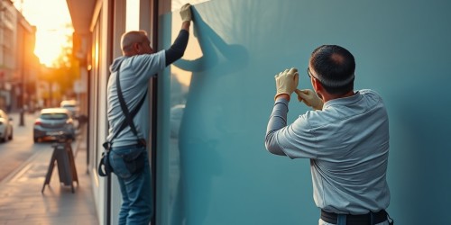 Produção de adesivos para vitrine do projeto à instalação