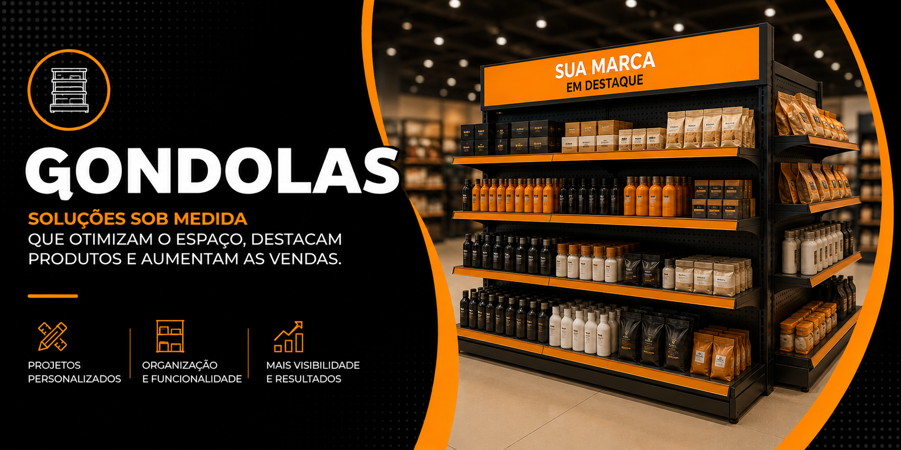 Gôndolas para Ponto de Venda